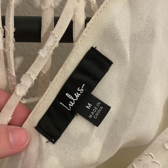 Medium SUPER cute backless crop babydoll blouse with sparkle ✨ detail - Picture 5 of 7